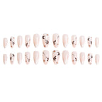 Press-On Nail Set Floral Design Easy Application