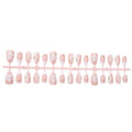 Press-On Nail Set Floral Design & Easy Application