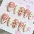 Press-On Nail Set Floral Design Easy Application & Long-Lasting