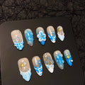 Press-On Nail Set Floral Design Easy Application & Long-Lasting