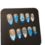 Press-On Nail Set Floral Design Easy Application & Long-Lasting