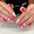 Press-On Nail Set Floral Design Easy Application & Long-Lasting Wear