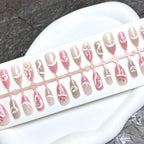 Press-On Nail Set Floral Design Easy Application & Long-Lasting Wear