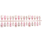Press-On Nail Set Floral Design Easy Application & Long-Lasting Wear