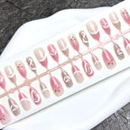Press-On Nail Set Floral Design Easy Application & Long-Lasting Wear