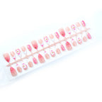 Press-On Nail Set Floral Design Easy Application Multiple Sizes