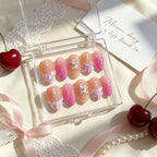 Press-On Nail Set Floral Design Easy Application Reusable