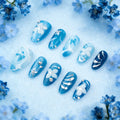 Press-On Nail Set Floral Design Easy Application Reusable