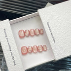 Press-On Nail Set Floral Design Easy Application & Reusable