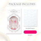 Press-On Nail Set Floral Design Easy Application & Reusable
