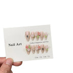 Press-On Nail Set Floral Design Easy-Apply Adhesive & Long-Lasting