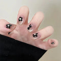 Press-On Nail Set Floral Design & Gemstone Accents