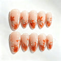 Press-On Nail Set Floral Design Gloss Finish Easy Apply