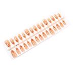 Press-On Nail Set Floral Design Gloss Finish Easy Apply