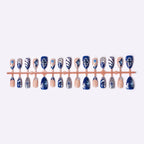 Press-On Nail Set Floral Design Glossy Finish