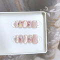 Press-On Nail Set Floral Design Glue-Free Comfortable Fit