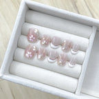 Press-On Nail Set Floral Design Glue-Free Ergonomic Fit