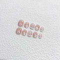 Press-On Nail Set Floral Design Glue-Free Ergonomic Fit