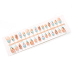 Press-On Nail Set Floral Design & Glue-Free Multiple Sizes