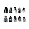 Press-On Nail Set Floral Design High-Gloss Easy Application