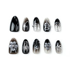 Press-On Nail Set Floral Design High-Gloss Easy Application