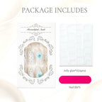 Press-On Nail Set Floral Design Includes Glue & File