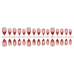 Press-On Nail Set Floral Design Includes Glue & File