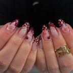 Press-On Nail Set Floral Design Includes Glue & File