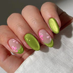 Press-On Nail Set Floral Design Long-Lasting Comfort