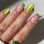 Press-On Nail Set Floral Design Long-Lasting Comfort