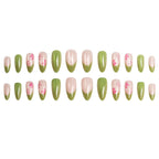 Press-On Nail Set Floral Design Long-Lasting Comfort