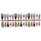 Press-On Nail Set Floral Design Long-Lasting & Comfortable Fit