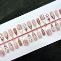 Press-On Nail Set Floral Design Long-Lasting & Reusable