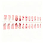 Press-On Nail Set Floral Design Long-Lasting & Reusable