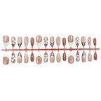 Press-On Nail Set Floral Design Long-Lasting & Reusable