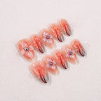 Press-On Nail Set Floral Design & Long-Lasting Wear