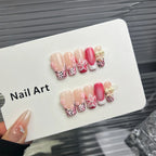 Press-On Nail Set Floral Design Long-Lasting Wear