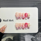 Press-On Nail Set Floral Design Long-Lasting Wear