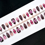 Press-On Nail Set Floral Design Long Lasting Wear