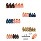 Press-On Nail Set Floral Design & Long-Lasting Wear