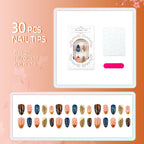 Press-On Nail Set Floral Design & Long-Lasting Wear