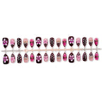 Press-On Nail Set Floral Design Long Lasting Wear