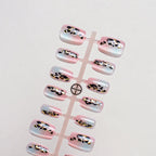 Press-On Nail Set Floral Design Multiple Sizes
