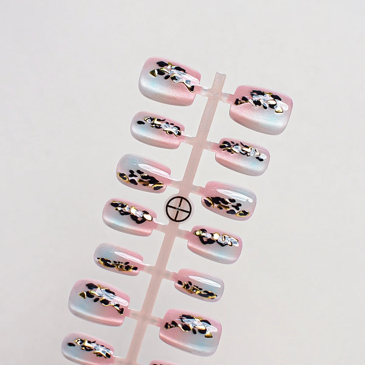 Press-On Nail Set Floral Design Multiple Sizes