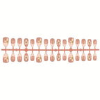 Press-On Nail Set Floral Design Multiple Sizes