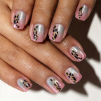 Press-On Nail Set Floral Design Multiple Sizes