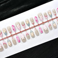 Press-On Nail Set Floral Design & Multiple Sizes