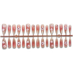 Press-On Nail Set Floral Design No Glue