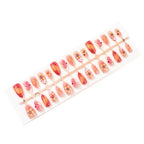 Press-On Nail Set Floral Design No Glue