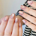 Press-On Nail Set Floral Design No Glue Long-Lasting